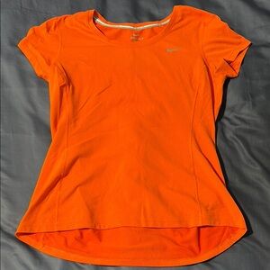 Nike Orange Fitted Short Sleeve T-Shirt